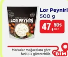 LOR PEYNİRİ 500 G LOR PEYNİRİ 500 G